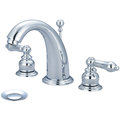 Pioneer Faucets Two Handle Widespread Bathroom Faucet, Compression Hose, Chrome, Overall Height: 6" 3BR400